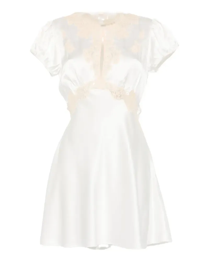 DÔEN Junia lace-trim mini dress - Weiß Weiß