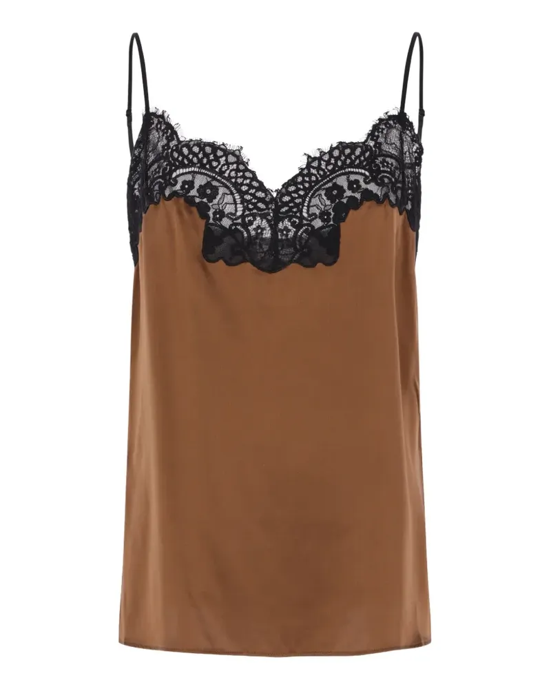 Co lace-trim silk camisole - Braun Braun