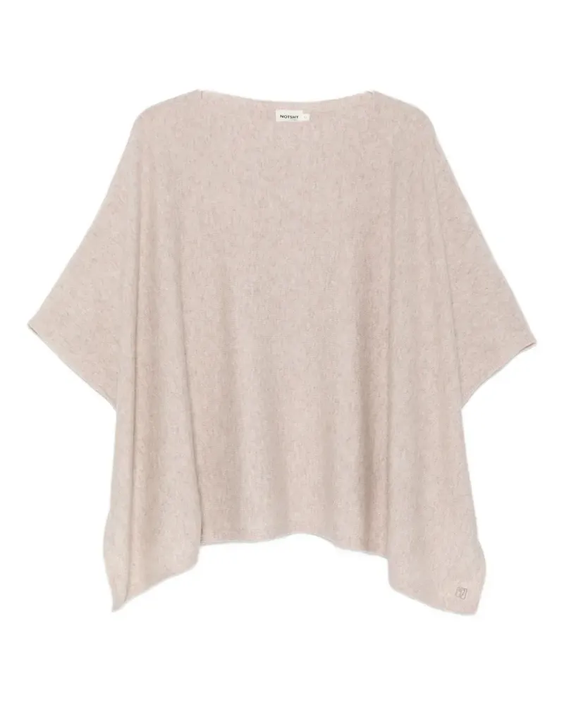 Not Shy Pamina cashmere poncho - Nude Nude