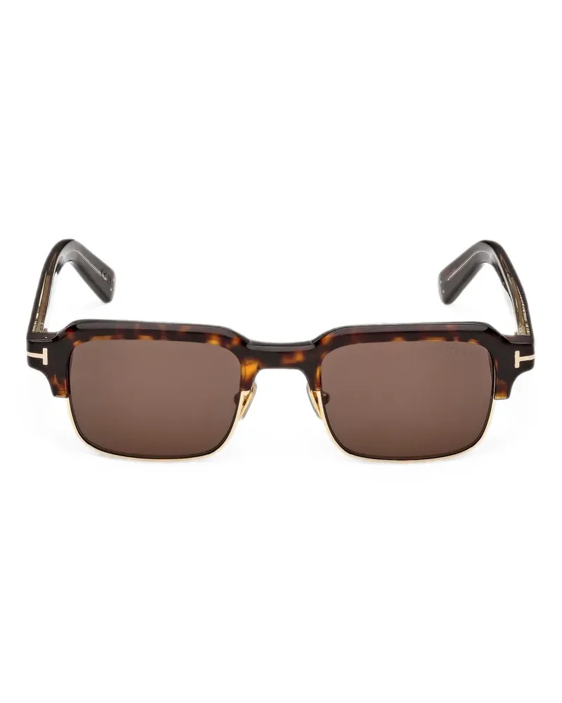 Tom Ford Icon Sonnenbrille mit eckigem Gestell - Braun Braun