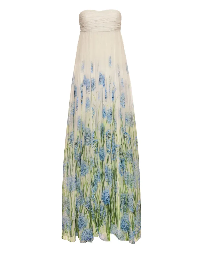 Oscar de la Renta Allium Chiffon-Abendkleid - Nude Nude