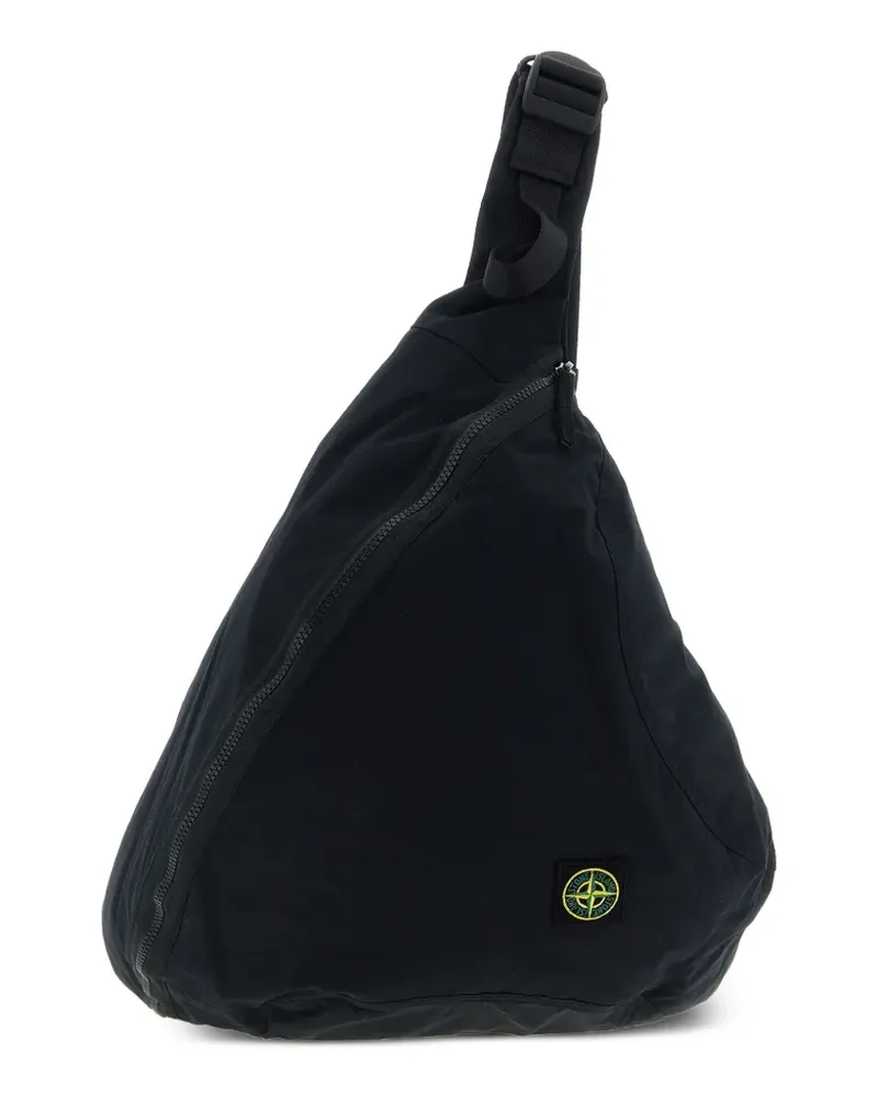 Stone Island One-Shoulder-Rucksack mit Knitteroptik - Schwarz Schwarz