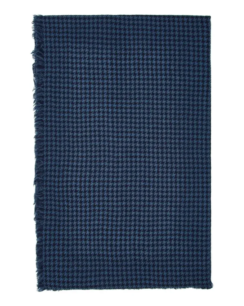 Faliero Sarti Zanina Schal mit Hahnentrittmuster - Blau Blau