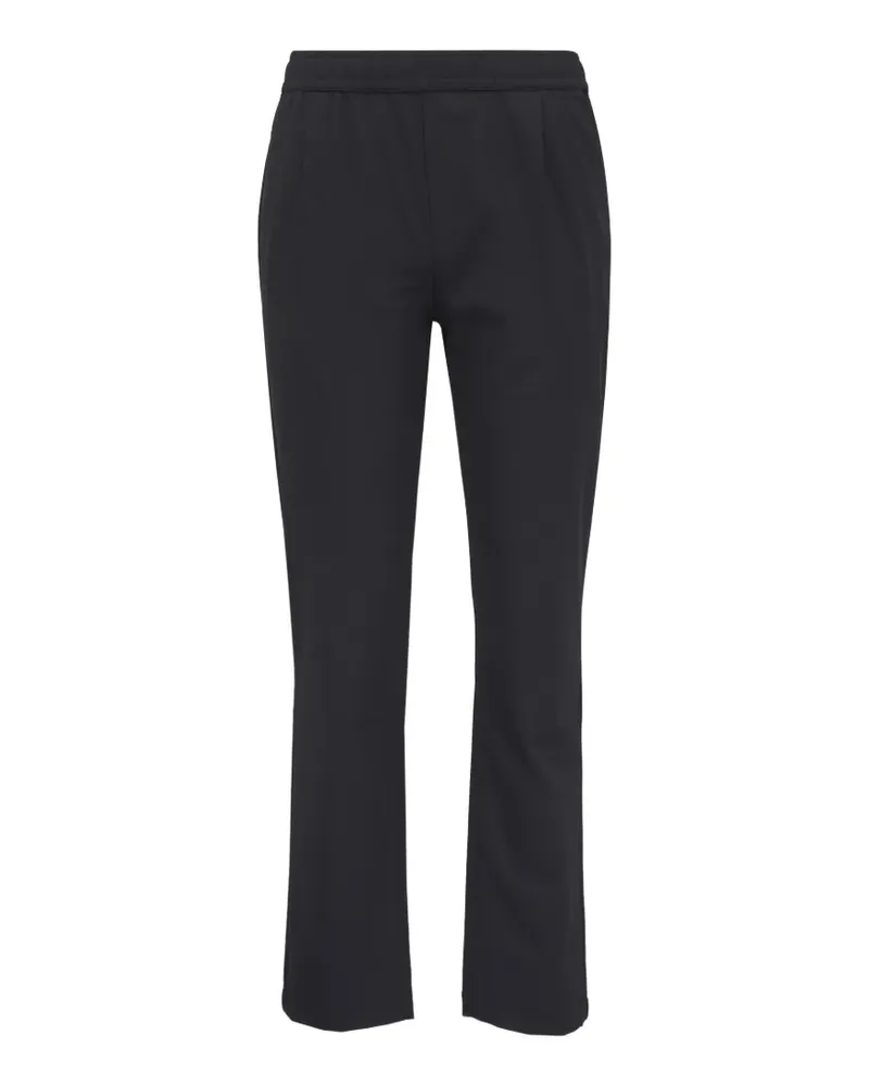Wahts elasticated-waistband straight-leg trousers - Schwarz Schwarz