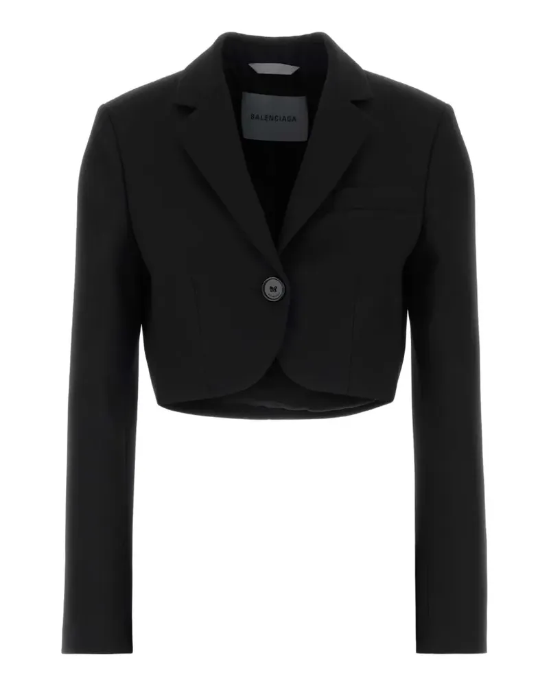Balenciaga cropped single-breasted blazer - Schwarz Schwarz