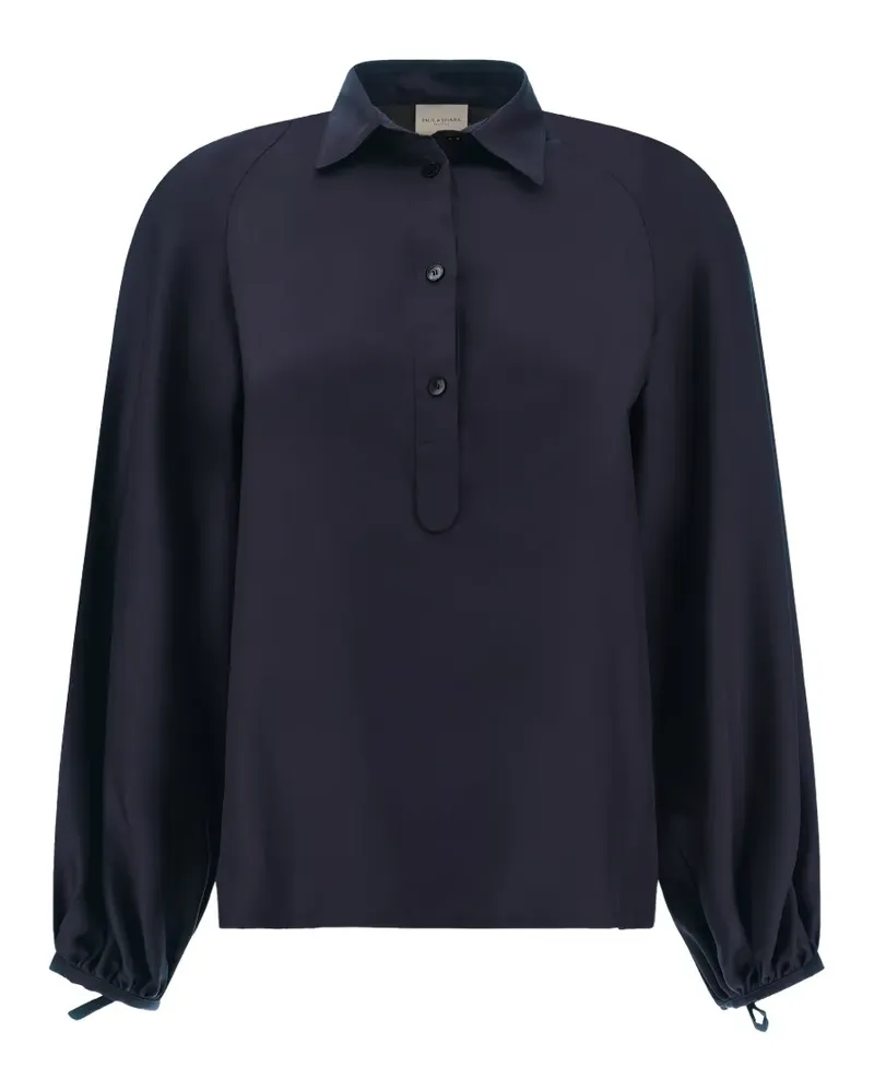 Paul & Shark Bluse mit Ballonärmeln - Blau Blau