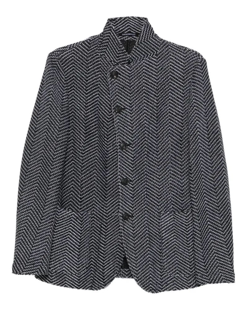 Emporio Armani Jacke mit Zickzackmuster - Schwarz Schwarz
