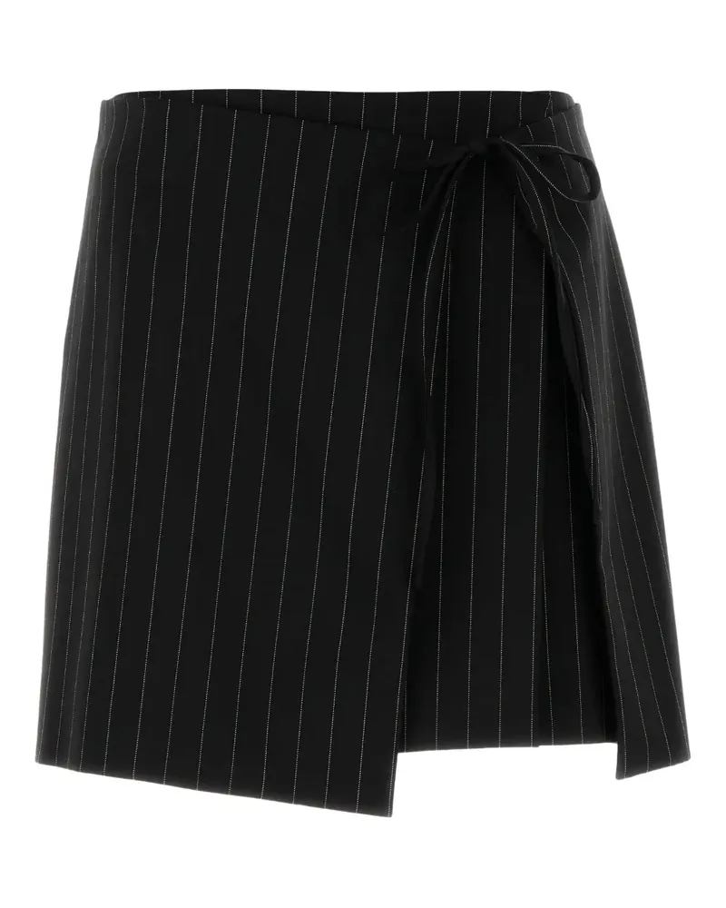 SPORTMAX embroidered pinstripe-pattern mini skirt - Schwarz Schwarz