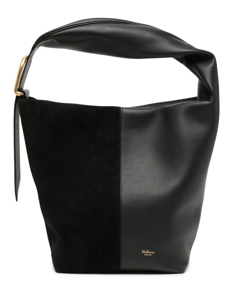 Mulberry Retwist Hobo-Schultertasche Schwarz