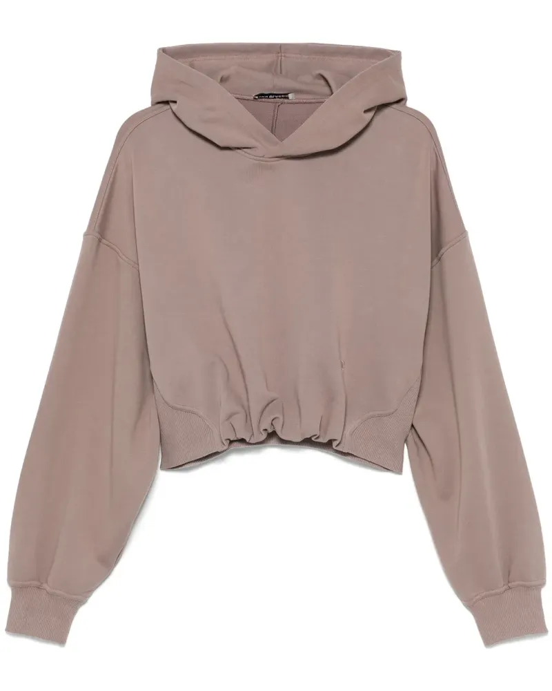 LOW CLASSIC Cropped-Hoodie - Braun Braun