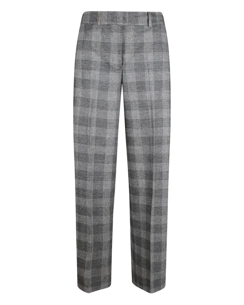Peserico Karierte Hose - Grau Grau