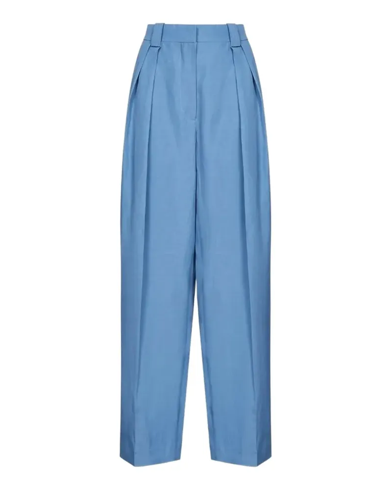 Stella McCartney pleated linen trousers - Blau Blau