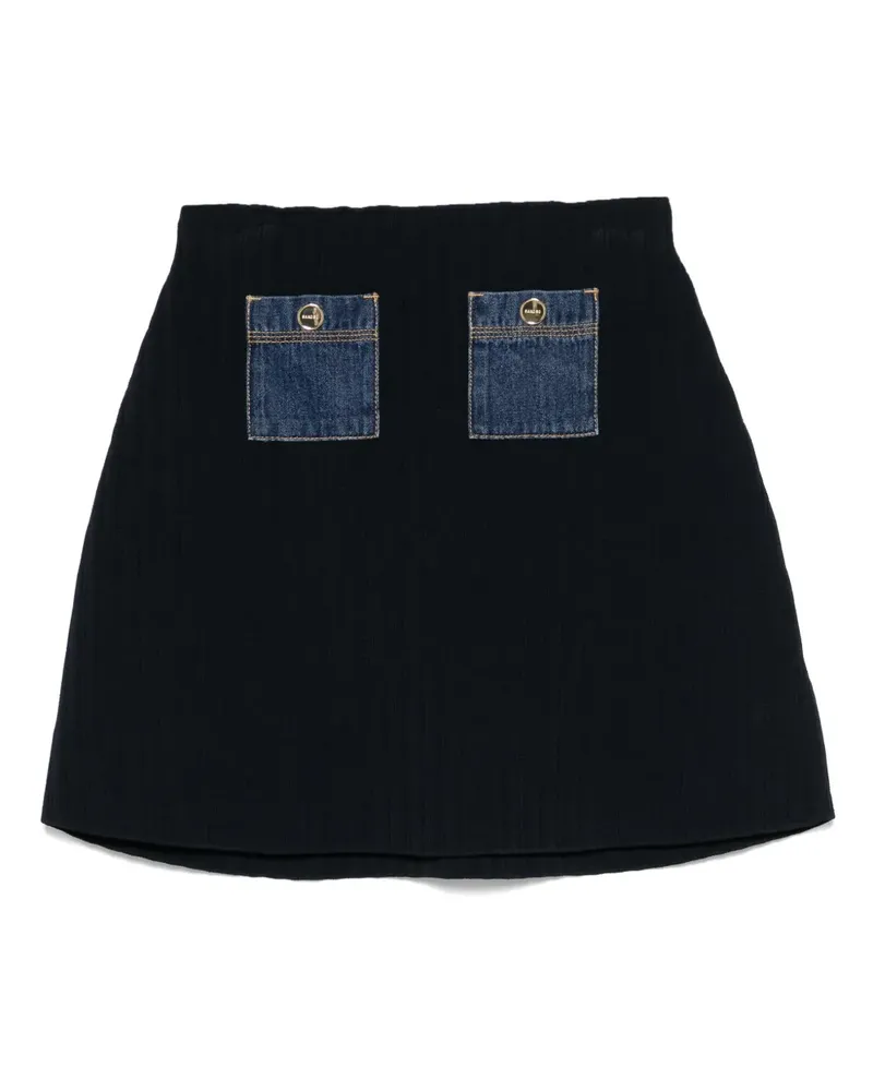Sandro Klassischer High-Waist-Rock - Blau Blau