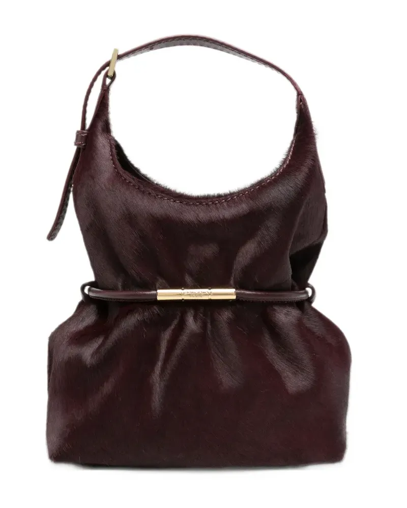 Balmain Mini Sphynx Schultertasche aus Leder - Violett Violett