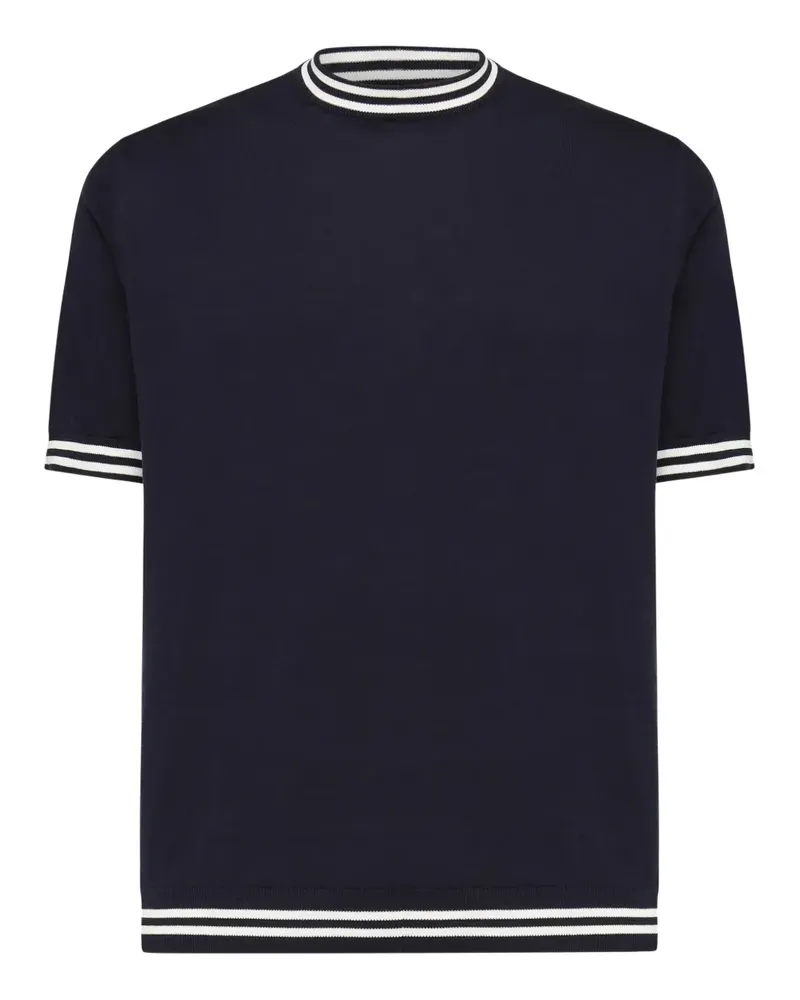 Eleventy Kurzärmeliger Pullover - Blau Blau