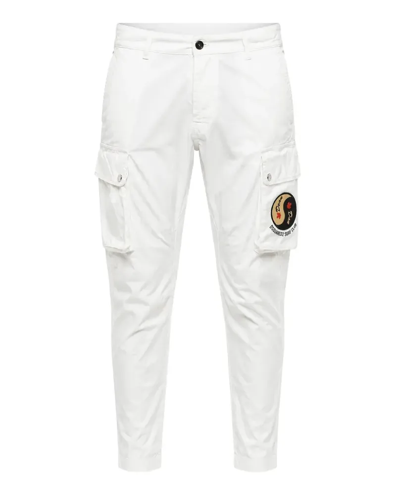 Dsquared2 Sexy Cargo Fit Hose mit Patch - Weiß Weiß