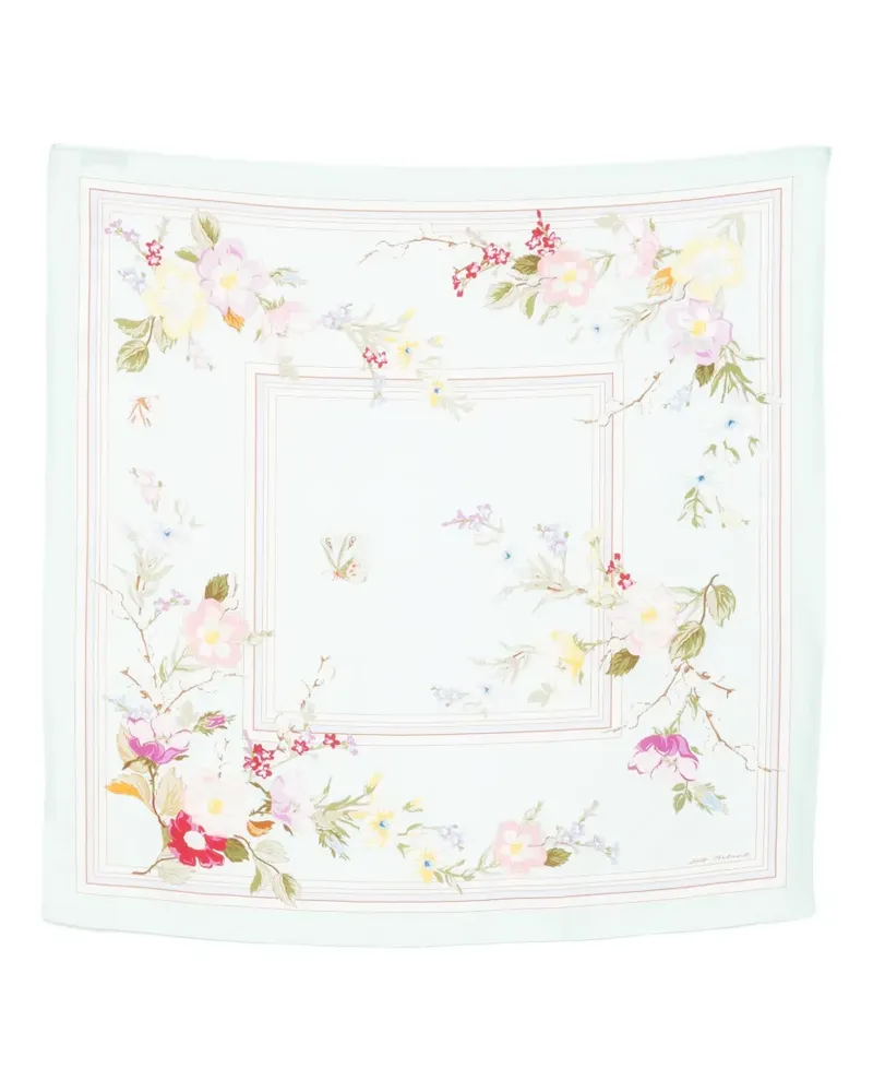 Self-Portrait Schal mit Blumenmotiv - Grün Grün