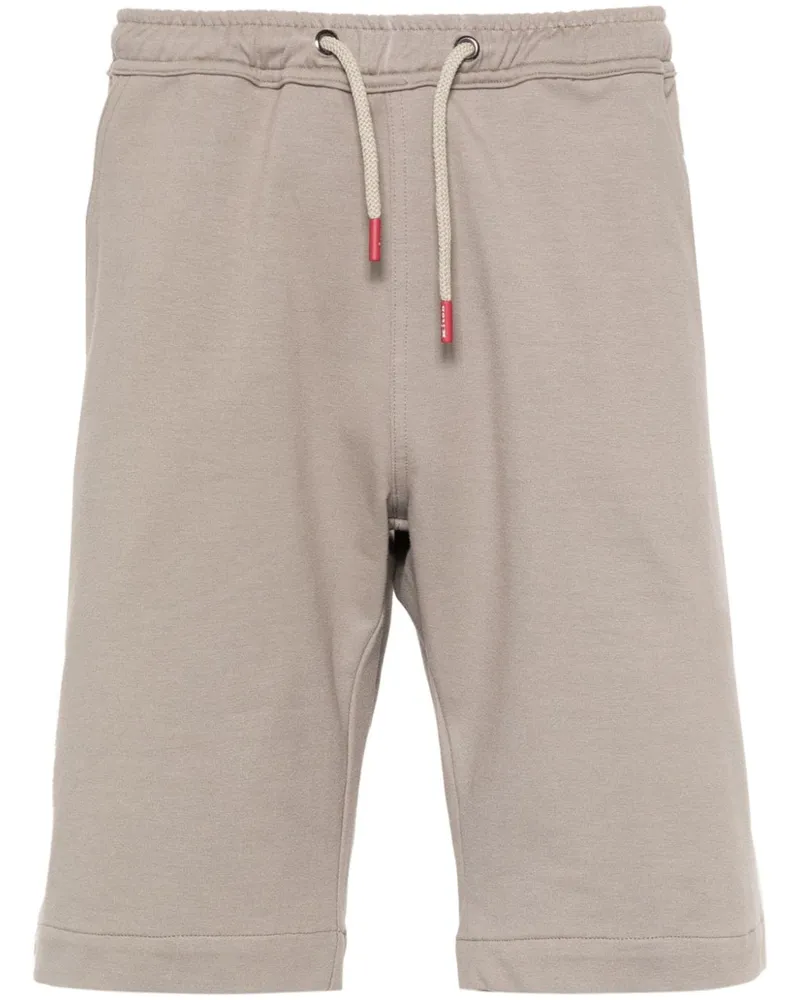 Kiton Halbhohe Joggingshorts - Grau Grau