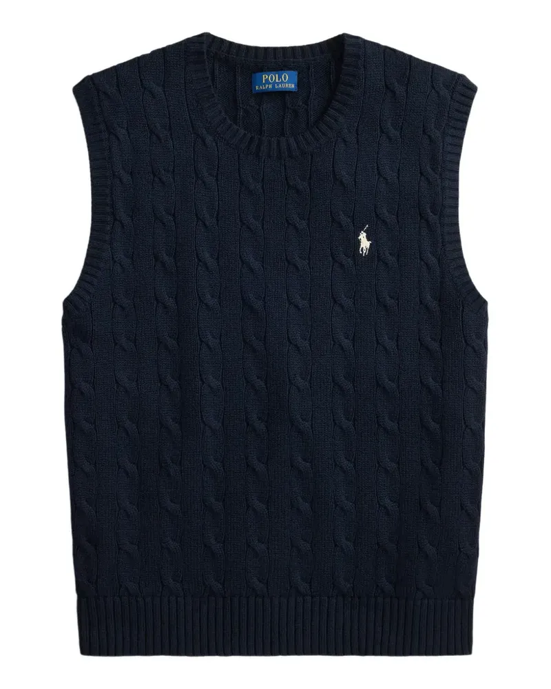 Ralph Lauren Pullunder mit Zopfmuster - Blau Blau