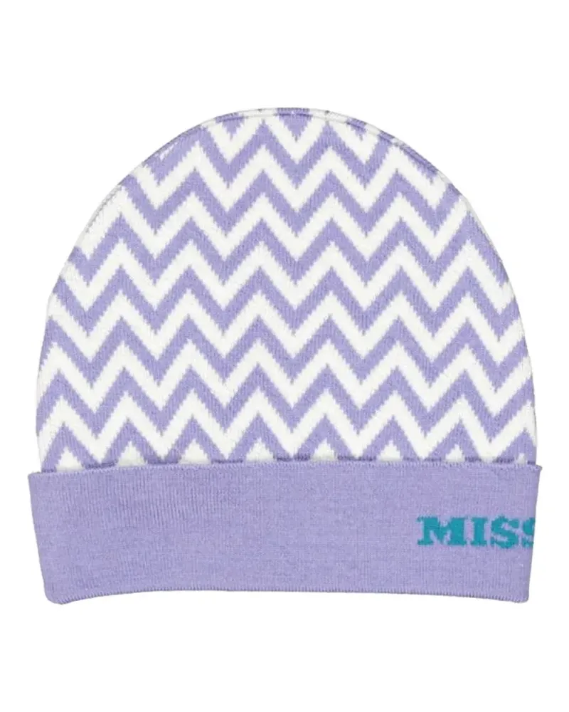 Missoni zigzag-knit beanie hat - Violett Violett