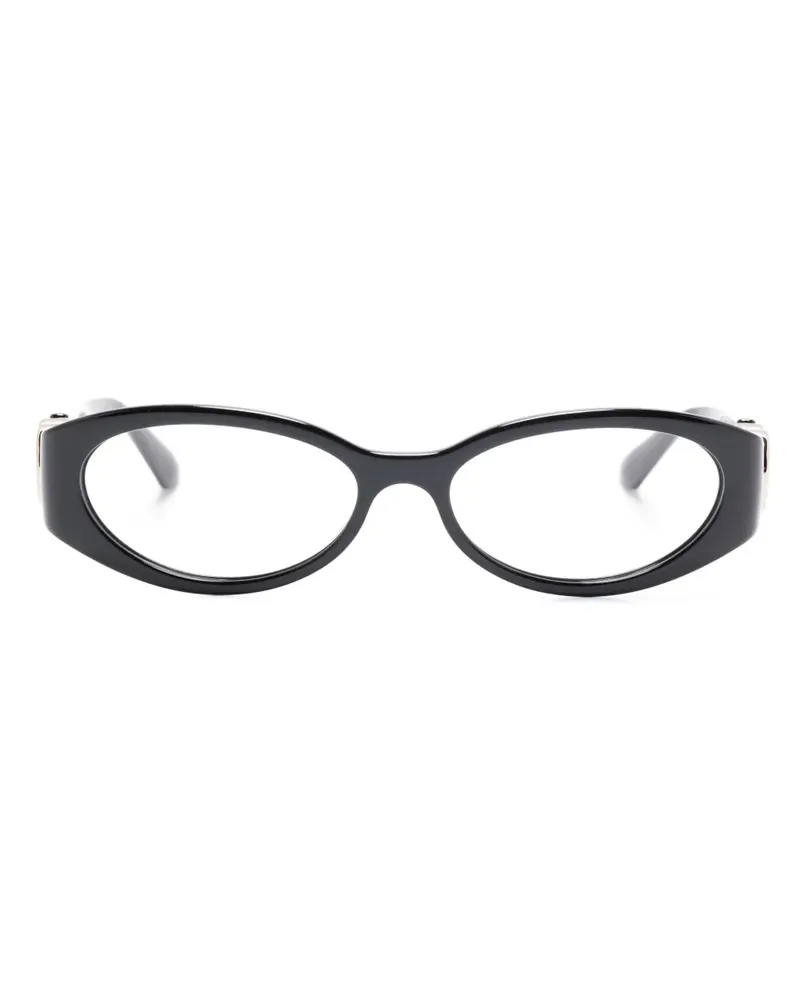 Gucci Brille mit ovalem Gestell - Schwarz Schwarz
