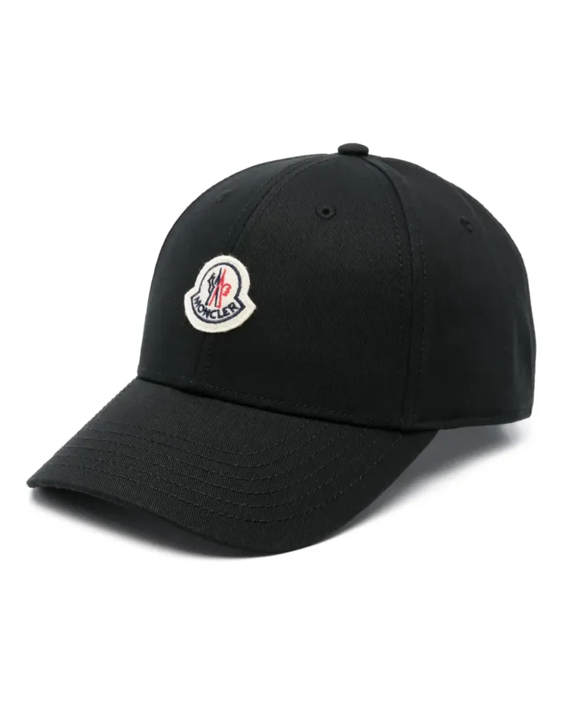 Moncler Baseballkappe mit Logo-Patch - Schwarz Schwarz