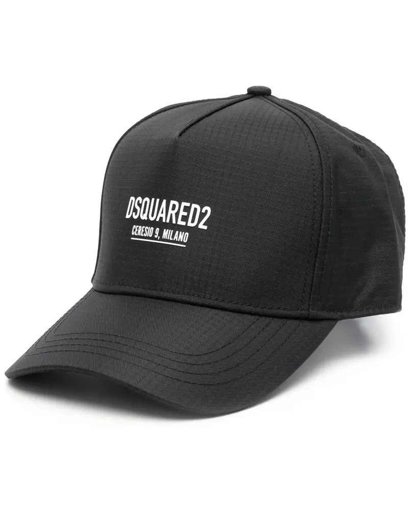 Dsquared2 Baseballkappe mit Logo-Print - Schwarz Schwarz