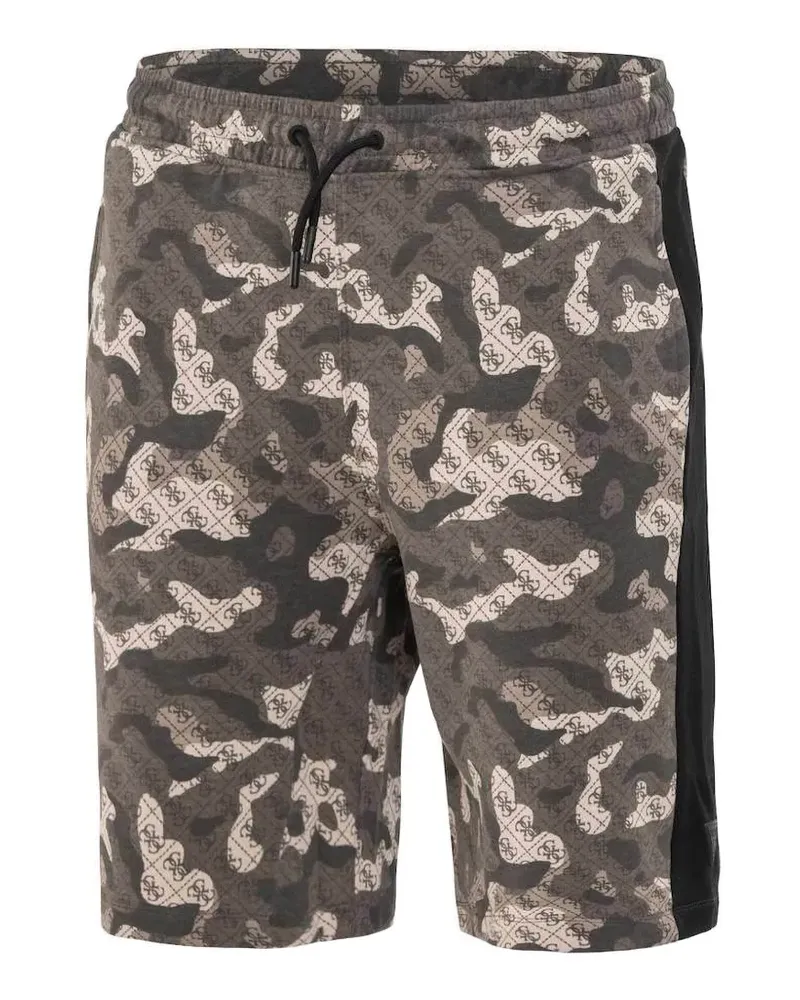 Guess camouflage-print track shorts - Grau Grau