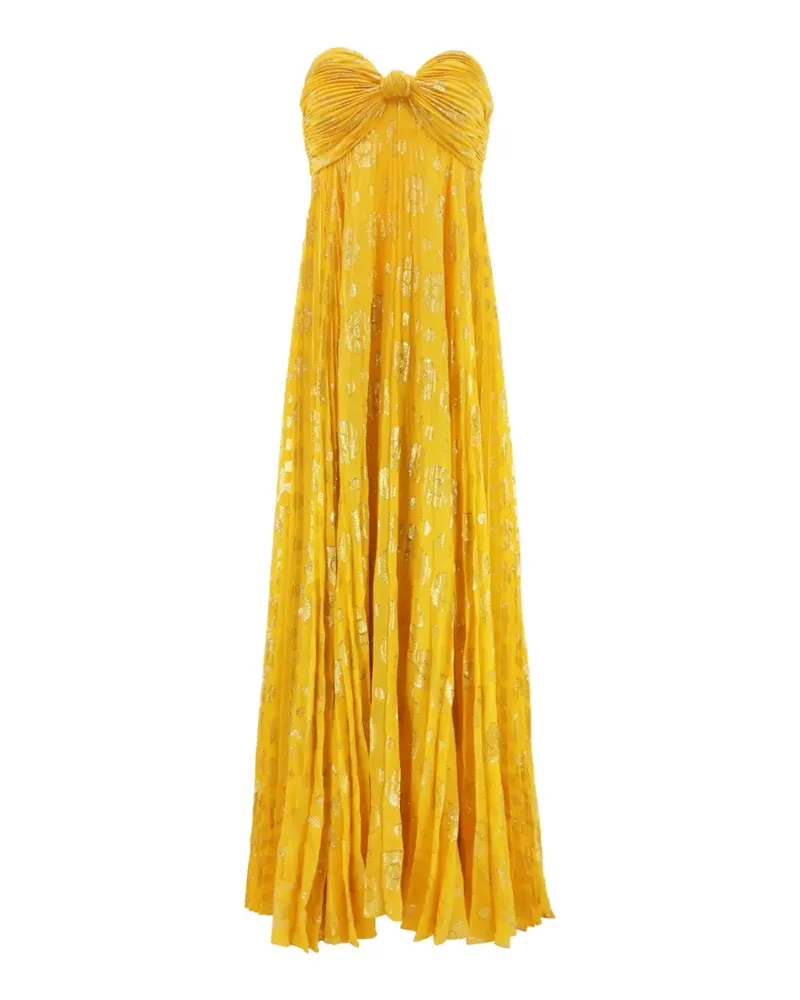 Alexis knot pleated dress - Gelb Gelb