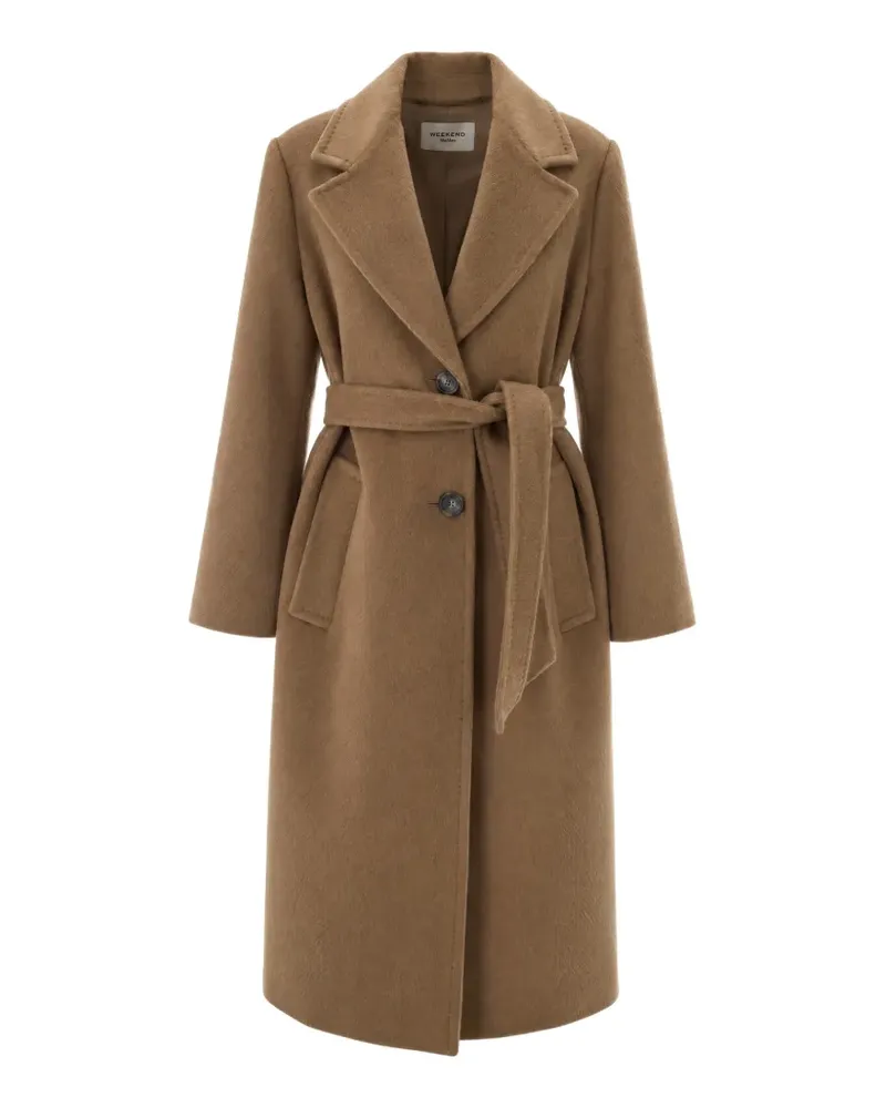 Max Mara Langer Mantel aus Wolle und Alpaka - Braun Braun
