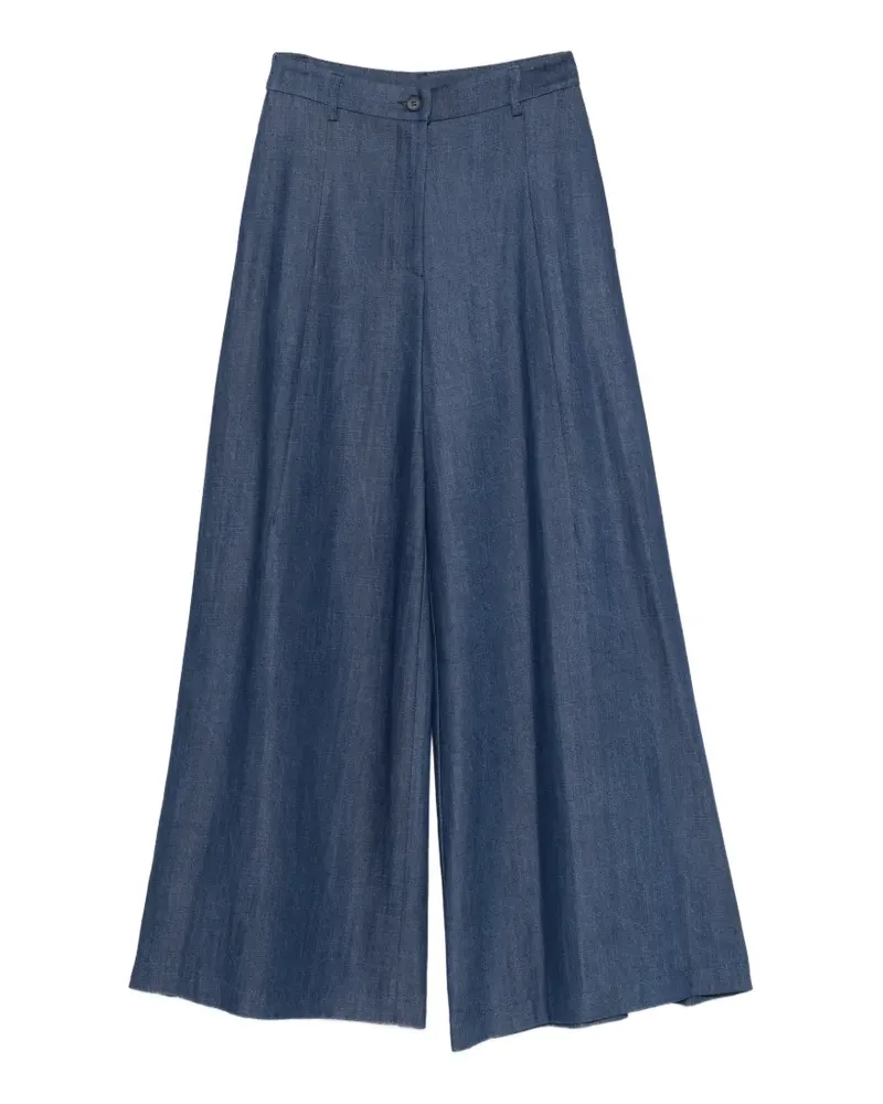 IMPERIAL belt-loop palazzo pants - Blau Blau