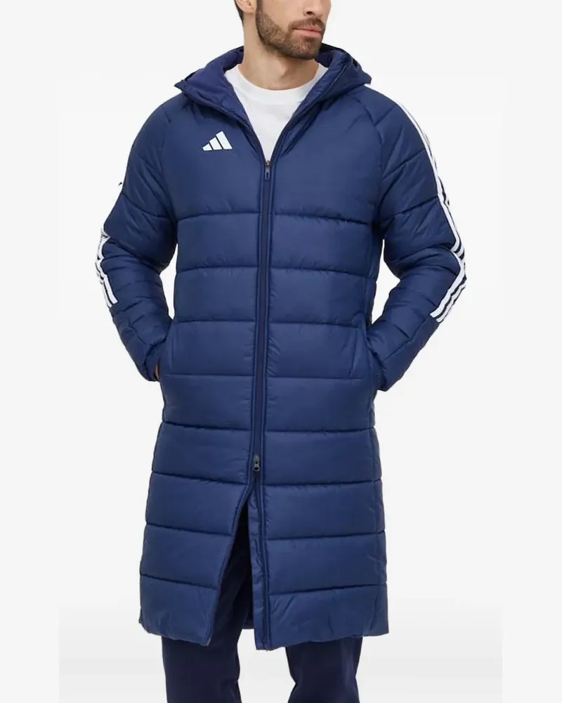 adidas three-stripe design padded coat - Blau Blau