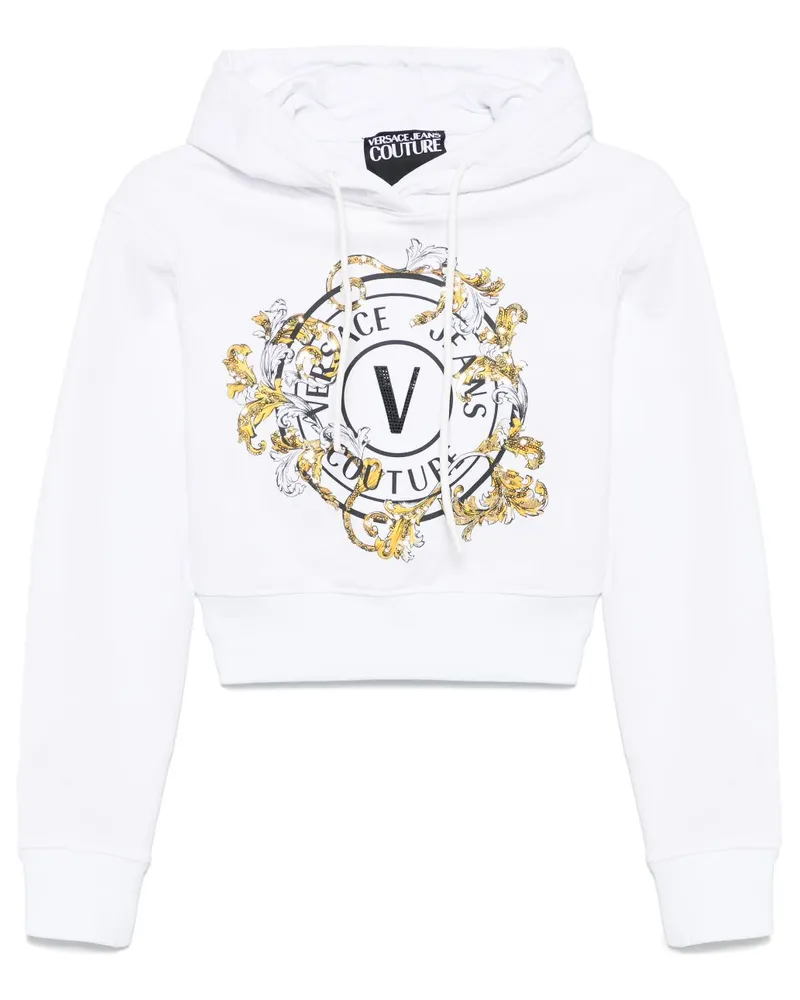 Versace Jeans Hoodie mit Logo-Print - Weiß Weiß