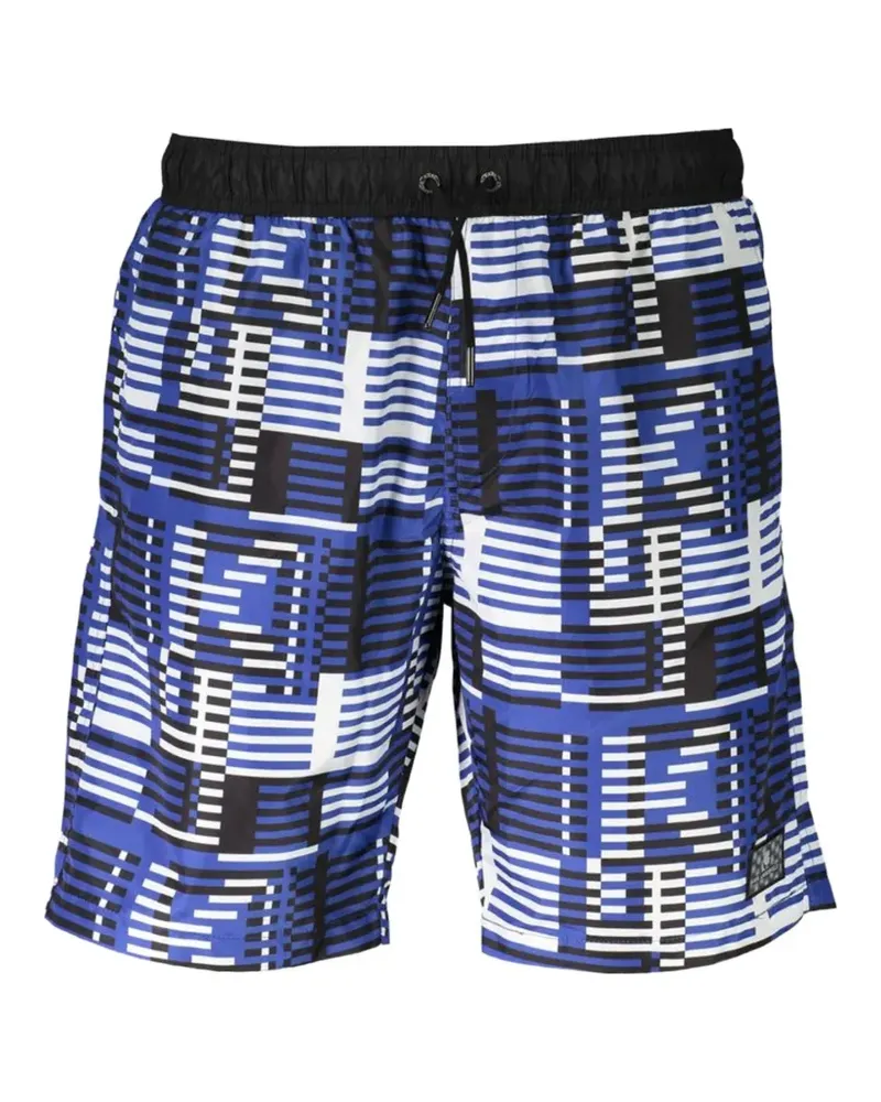 Karl Lagerfeld Badeshorts mit geometrischem Muster - Blau Blau