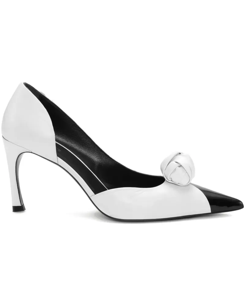 ROTATE Birger Christensen Pumps mit Knoten-Applikation - Weiß Weiß