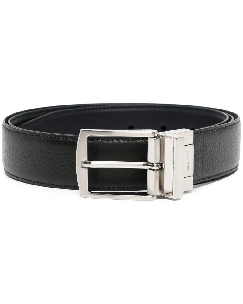 Giorgio Armani Gürtel mit Logo-Gravur - Schwarz Schwarz