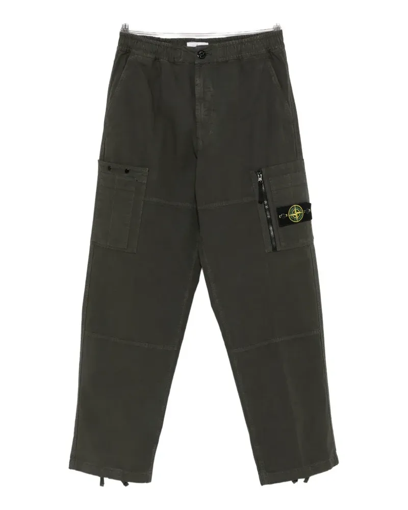 Stone Island logo-patch cargo pants - Grün Grün