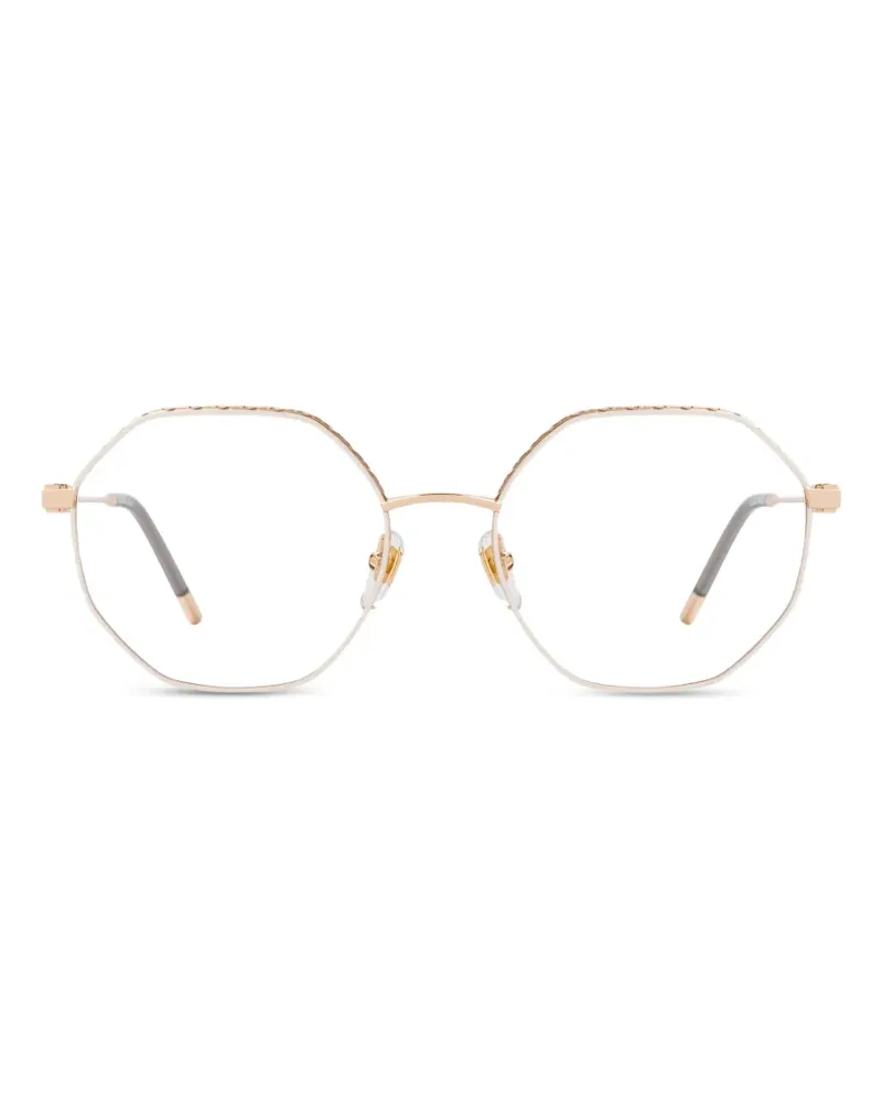 Furla geometric-frame glasses - Gold Gold