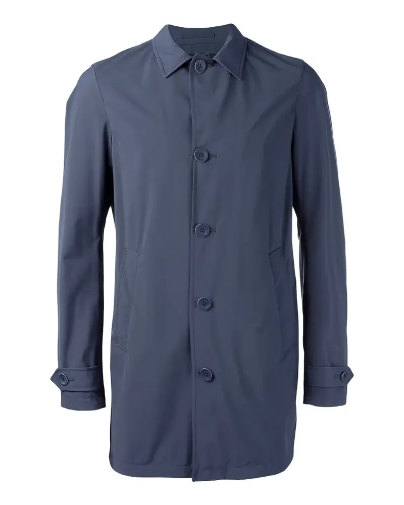 Herno Mittellanger Regenmantel - Blau Blau