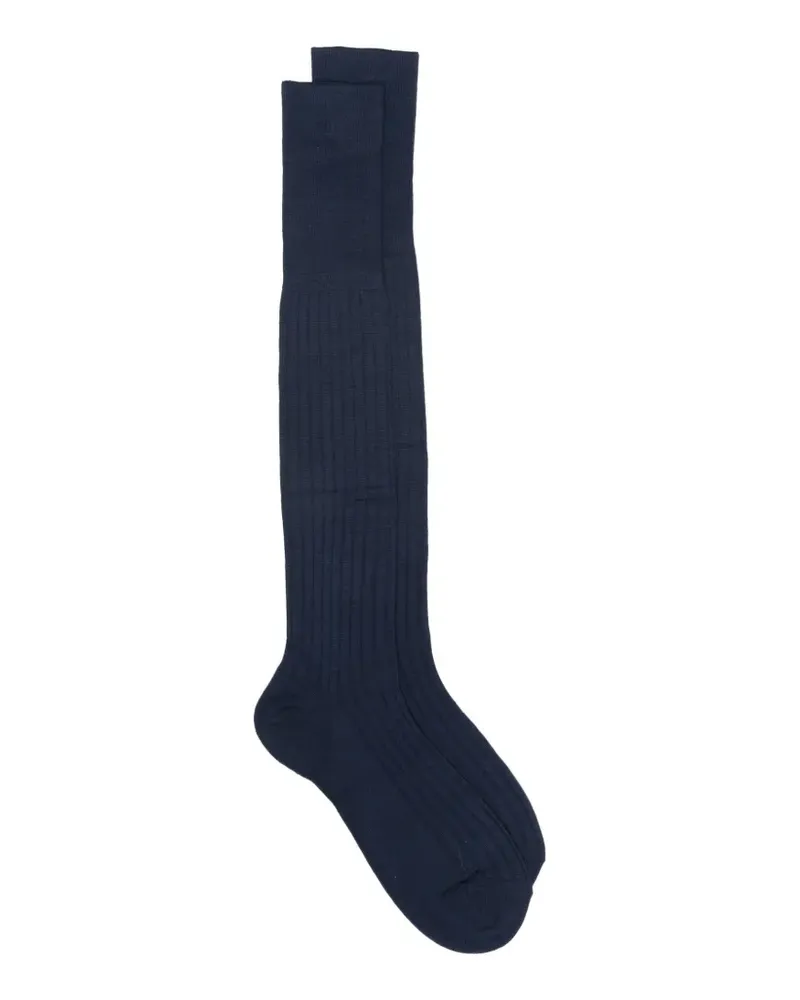 Brunello Cucinelli Socken aus geripptem Strick - Blau Blau