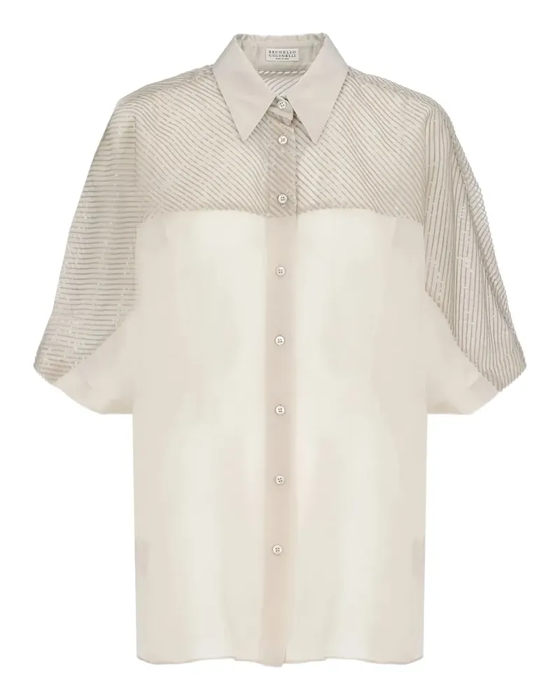 Brunello Cucinelli Kurzärmeliges Hemd - Nude Nude