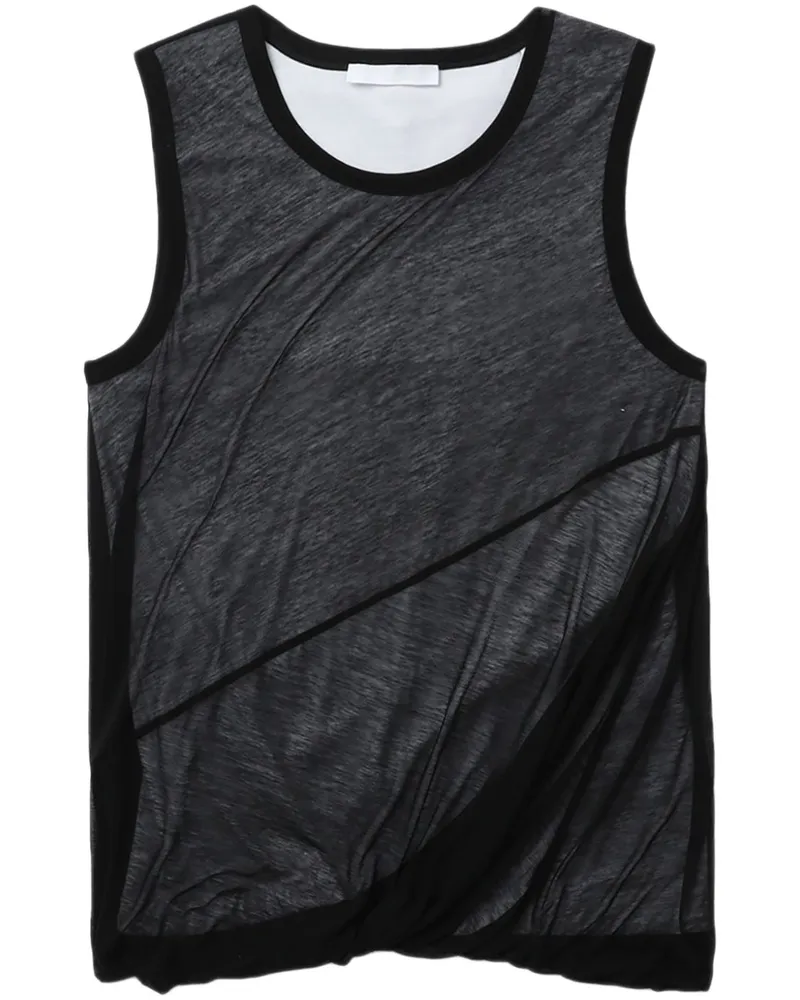 Helmut Lang Top im Layering-Look - Schwarz Schwarz