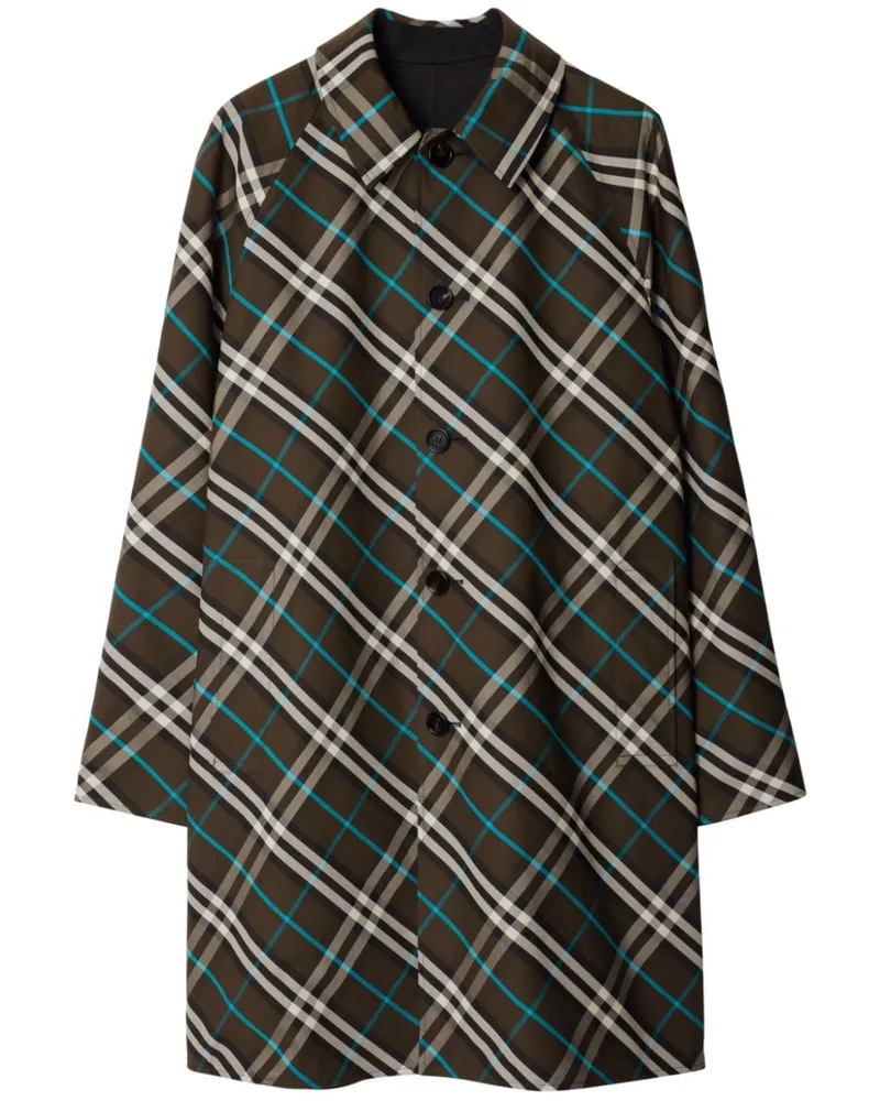 Burberry Wendbarer Mantel mit Nova-Check - Schwarz Schwarz
