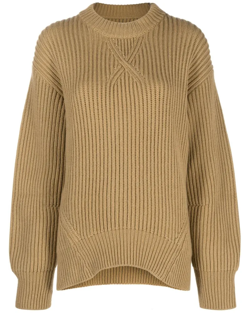 Jil Sander Gerippter Strickpullover - Braun Braun