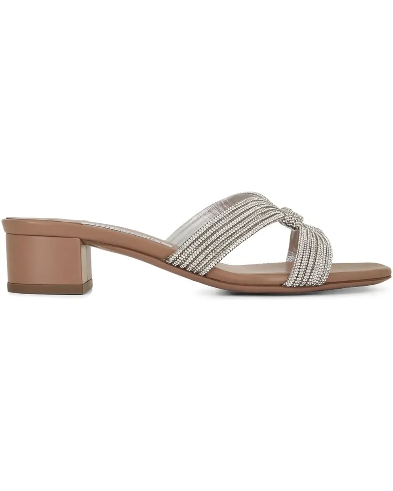 Aquazzura Crystal Muse Sandalen mit niedrigem Absatz 35MM - Silber Silber