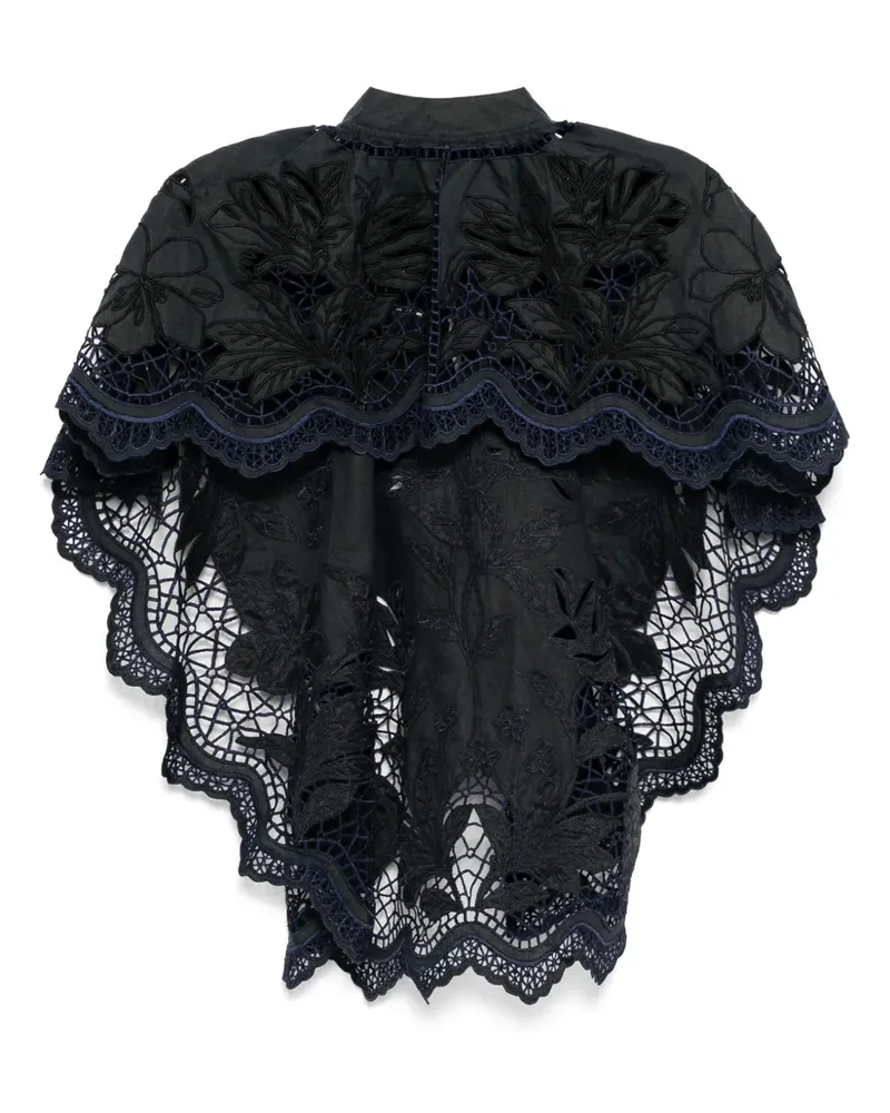 Biyan Besticktes Cape - Blau Blau