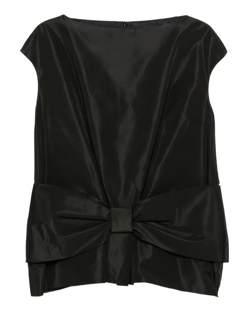 Simone Rocha bow-detail peplum top - Schwarz Schwarz