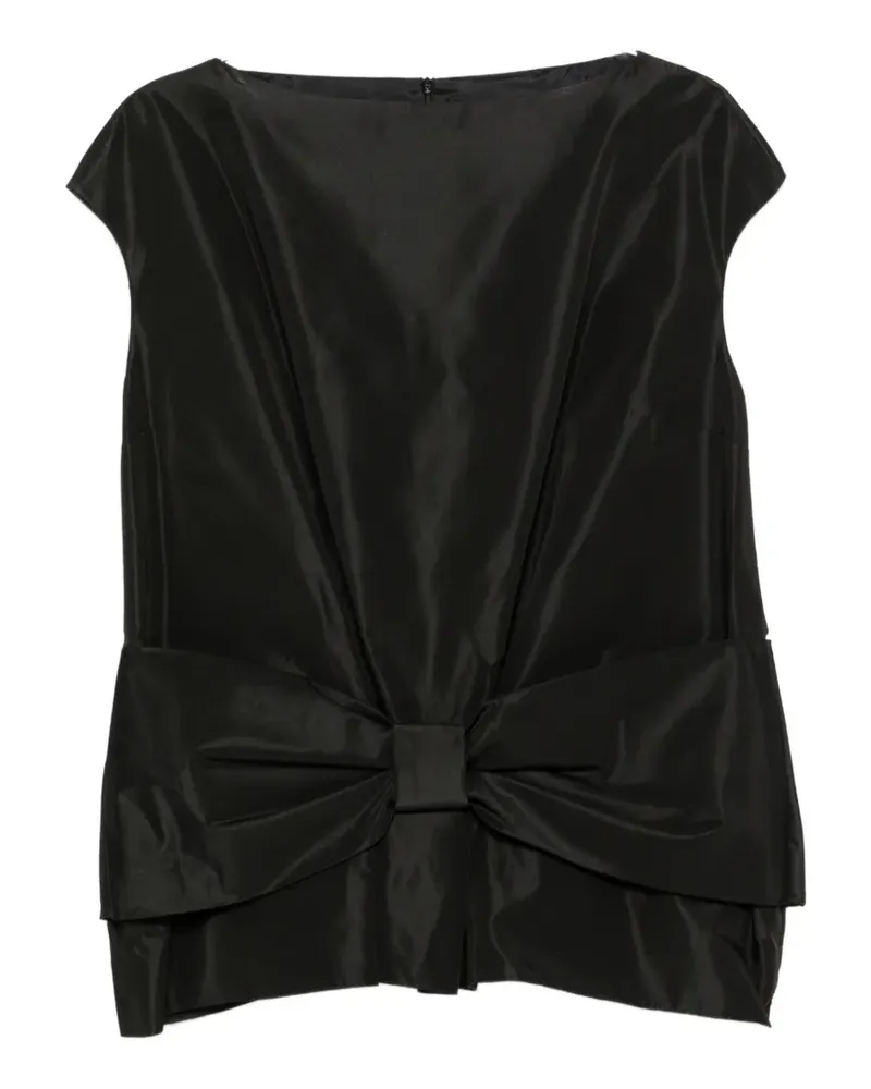 Simone Rocha bow-detail peplum top - Schwarz Schwarz
