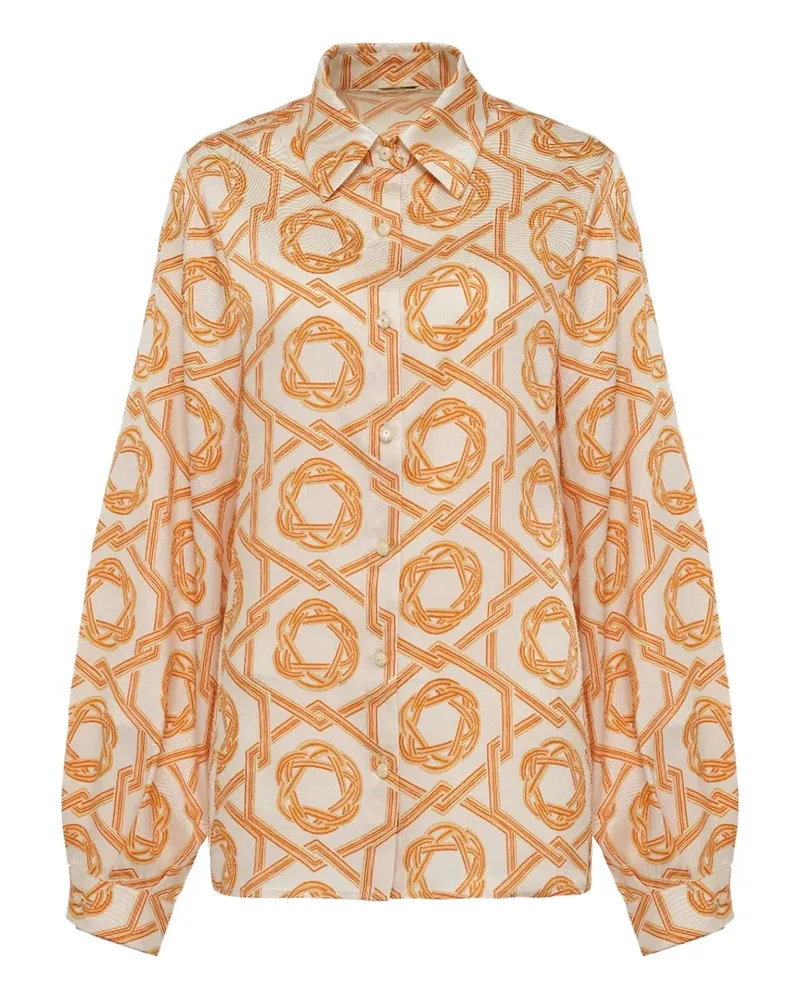 Alexis Maraville Bluse mit geometrischem Print - Orange Orange