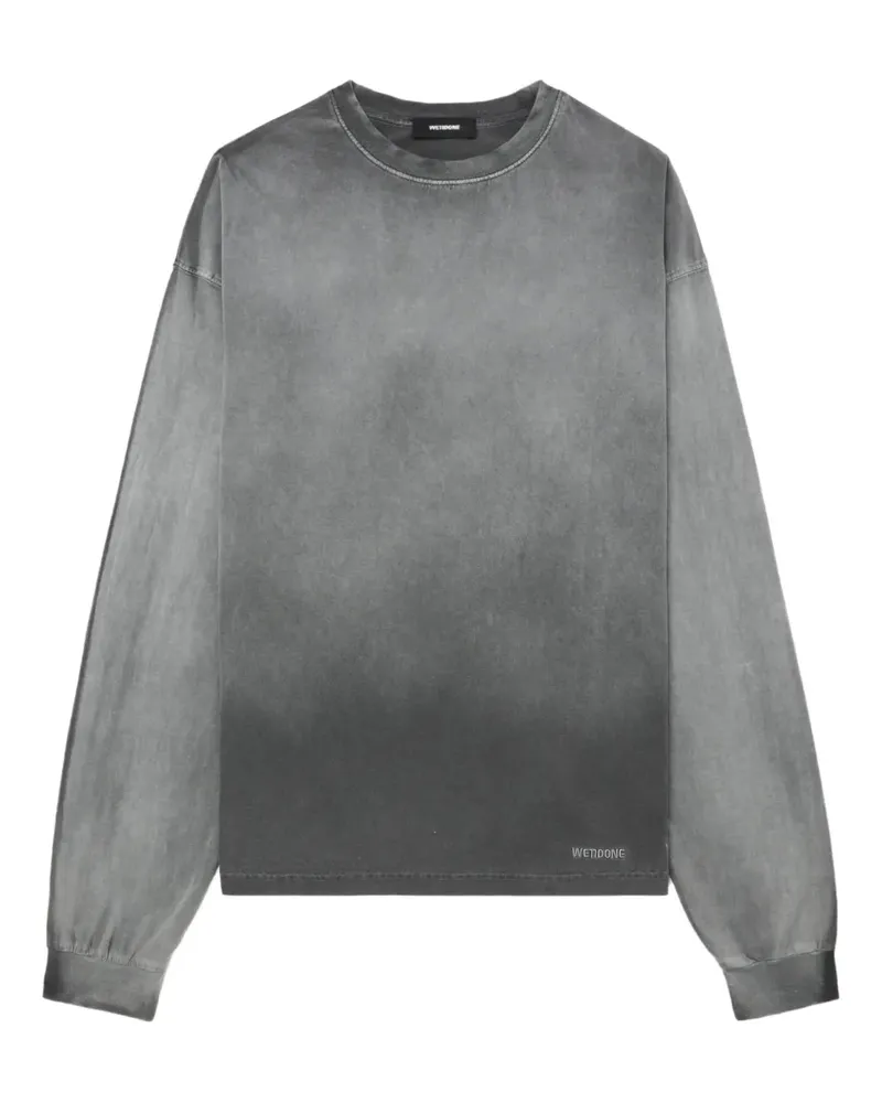 WE 11 DONE T-Shirt mit ausgewaschenem Effekt - Schwarz Schwarz